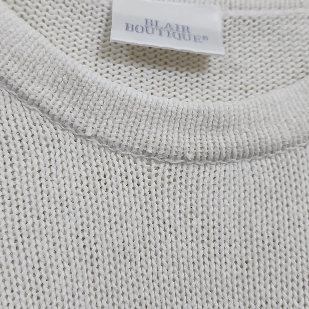 Vintage Blair Boutique cat & leaf knit long sleeve sweater woman's size XL - Picture 8 of 8